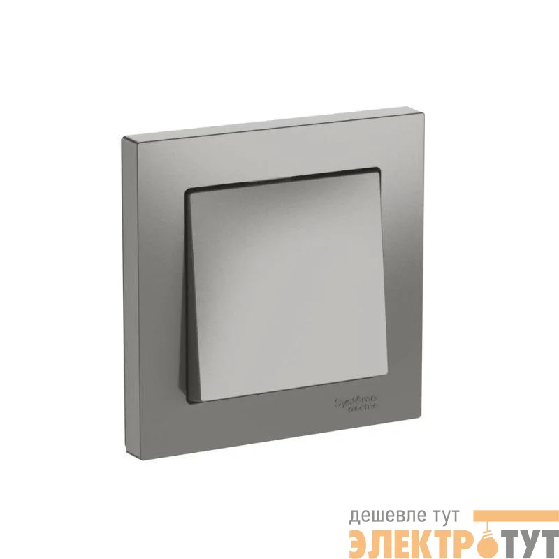 Выключатель 1-кл. AtlasDesign (сх. 1) 10AX быстрозажим. клем. в сборе сталь SE ATN000912S