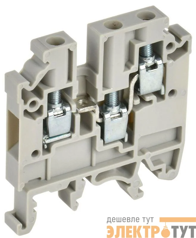 Колодка клеммная CTS-MC ARMAFIX 3 вывода 4кв.мм сер. IEK YCT12-00-3-K03-004