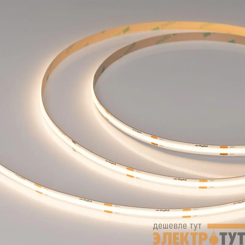 Лента светодиодная COB-X480-8mm 24V Warm 3000К 8Вт/м IP20 CSP (уп.5м) Arlight 039059