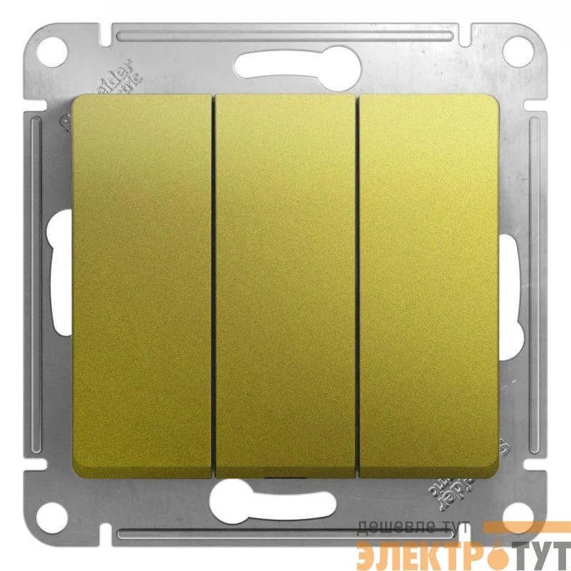 Механизм выключателя 3-кл. СП Glossa 10А IP20 (сх. 3) 10AX фисташк. SchE GSL001031