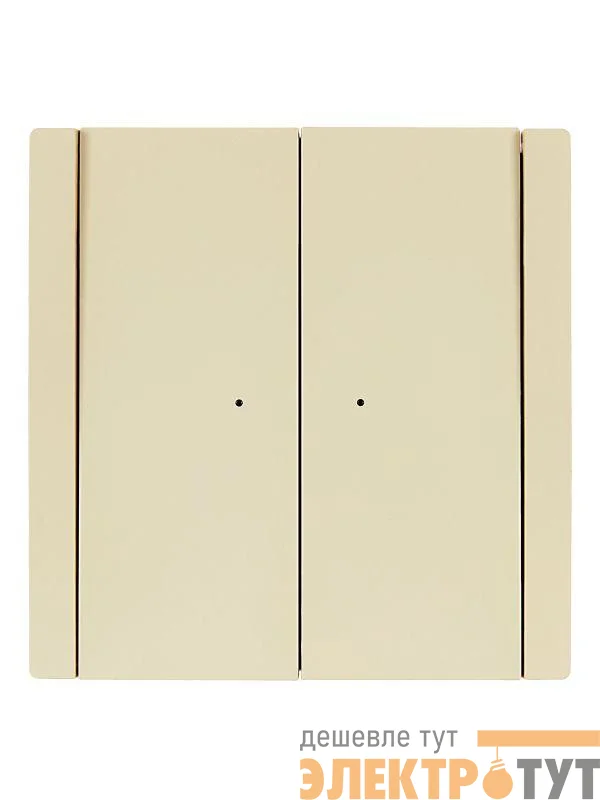 Выключатель проходной 2-кл. СП FORTE&PIANO 10А FP408 с индикацией ваниль IEK FP-V22-1-10-1-K10