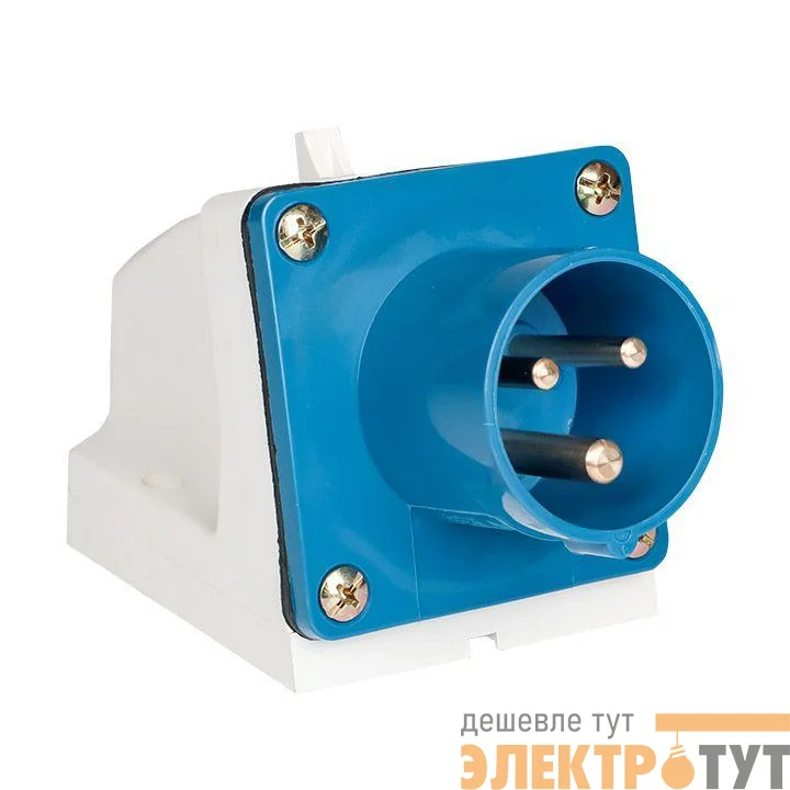 Вилка стационарная 513 16А 2P+PE 220В IP44 EKF ps-513-16-220