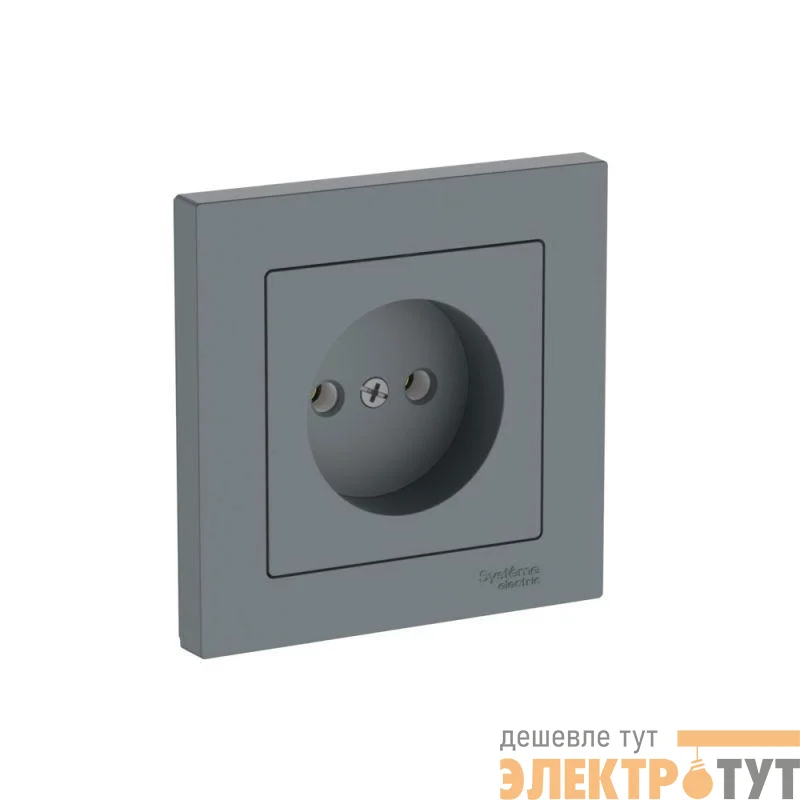 Розетка AtlasDesign 16А без заземл. быстрозажим. клем. в сборе грифель SE ATN000740S