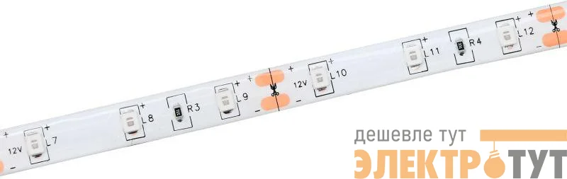 Лента светодиодная LED LSR-2835R60-4.8-IP65-12В (уп.5м) IEK LSR1-6-060-65-3-05