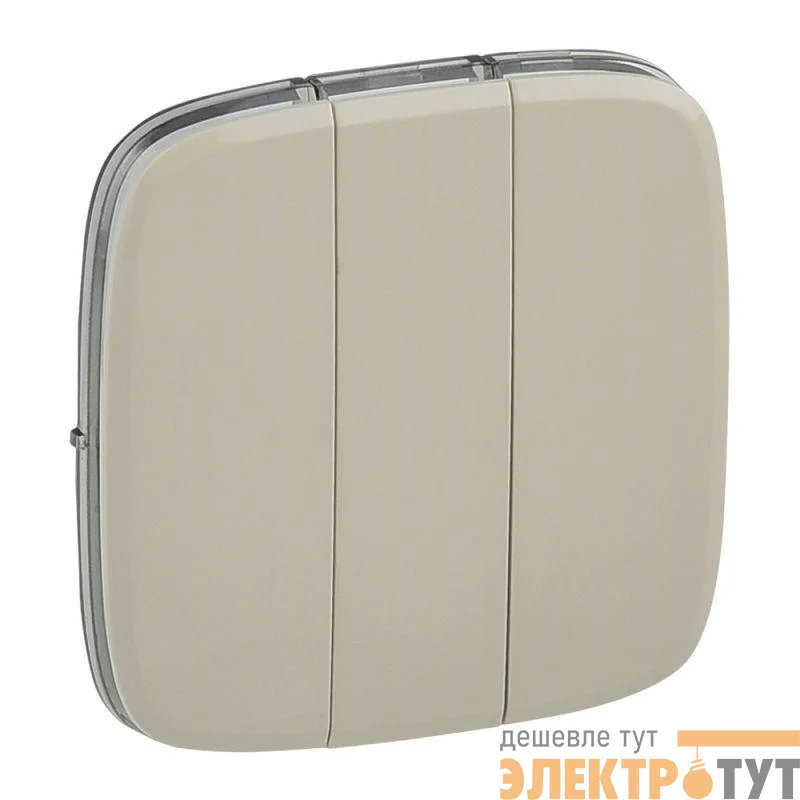Панель лицевая Valena Allure для 3-кл. выкл. сл. кость Leg 755036