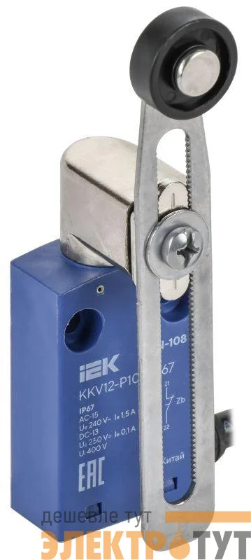Выключатель концевой C6N-108 рег. рычаг с рол. IP67 IEK KKV12-P108-1-67