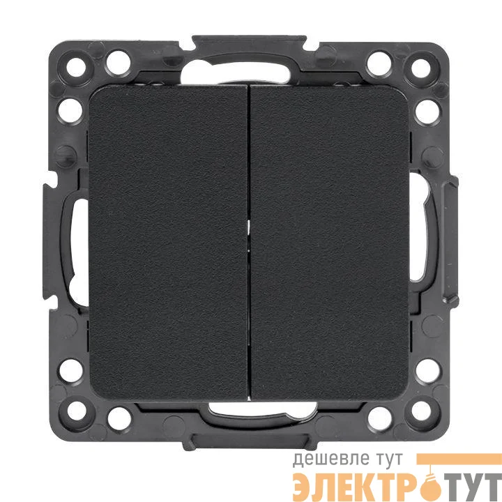 Выключатель 2-кл. Стокгольм 10А винтов. клеммы механизм черн. PROxima EKF EZV10-023-20