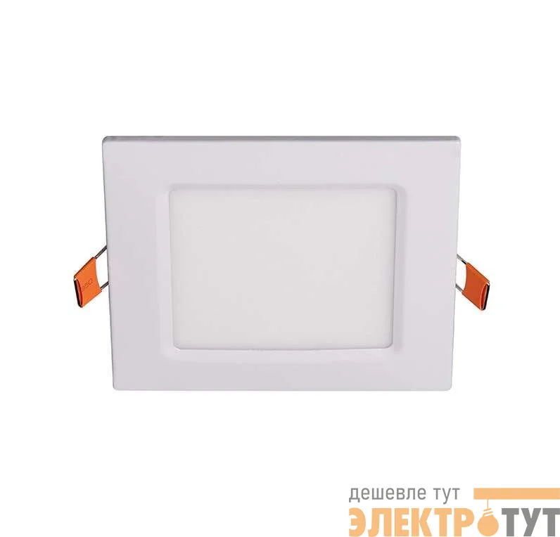 Светильник светодиодный PPL-S WH 6Вт 6500К IP40 120мм ДВО встраив. ультратонкий квадрат JazzWay 5008243A