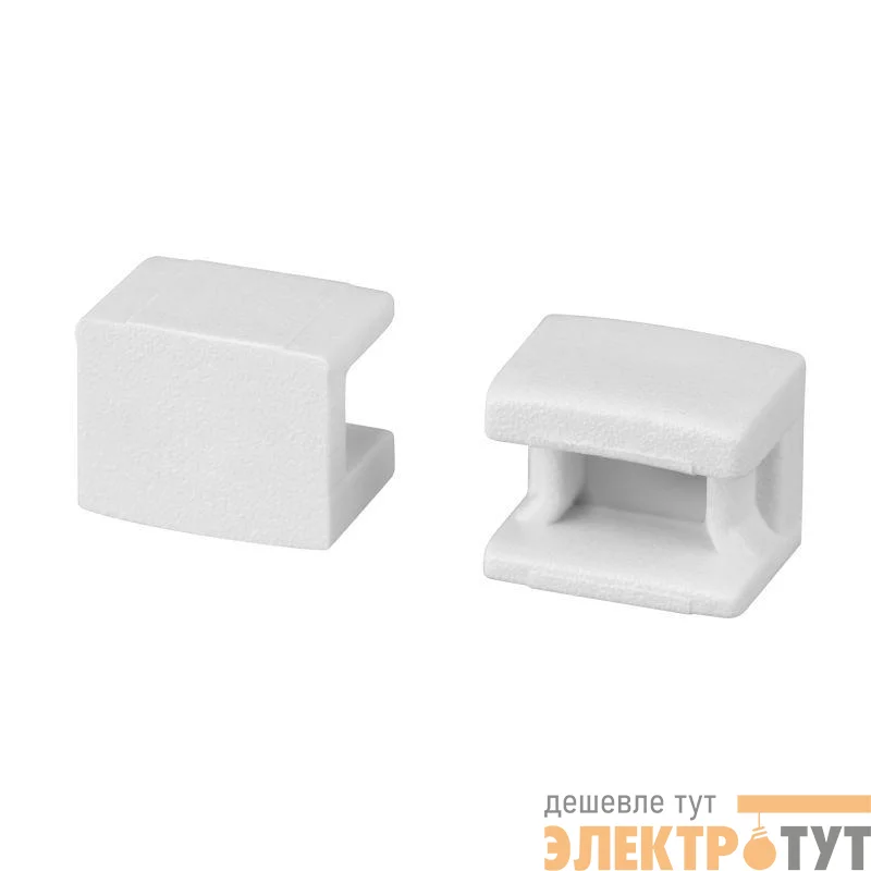 Заглушка PLINTUS-FANTOM WHITE глухая пластик (комплект) Arlight 043906