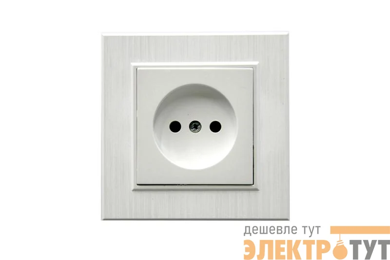 Розетка 1-м Karea LINE STAR без заземл. жемчуж. Makel 86100022