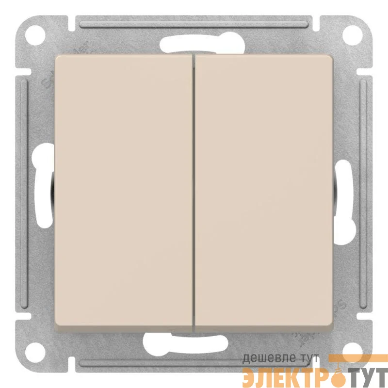 Переключатель перекрестный 2-кл. AtlasDesign 2хсх.7 10АХ механизм беж. SE ATN000273