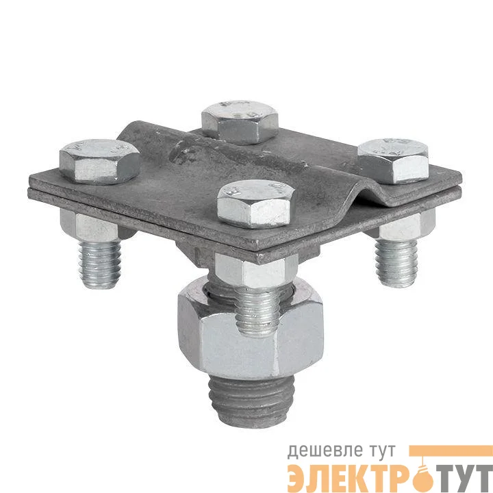 Зажим прута на штыре (пластина 56х56мм) HZ PROxima EKF lp-g6606-e1302