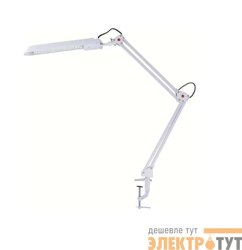 Светильник KD-008С настол. струбцина 230В 11Вт КЛЛ 2G7 бел. Camelion 6168