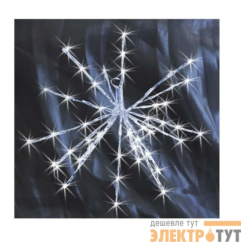 Гирлянда "Еж" 20 LED 10 веток по 10см на батарейках 3хАА бел. SHLights 4690601043771