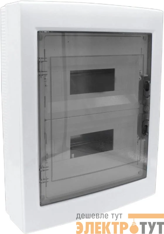 Корпус щита распределительного для модульного оборудования 24M(12х2) навесной прозр. затемненная дверца Cetinkaya Pano CP30924