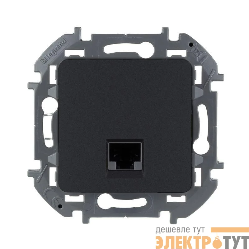 Розетка компьютерная Inspiria RJ45 кат.5E UTP антрацит Leg 673828