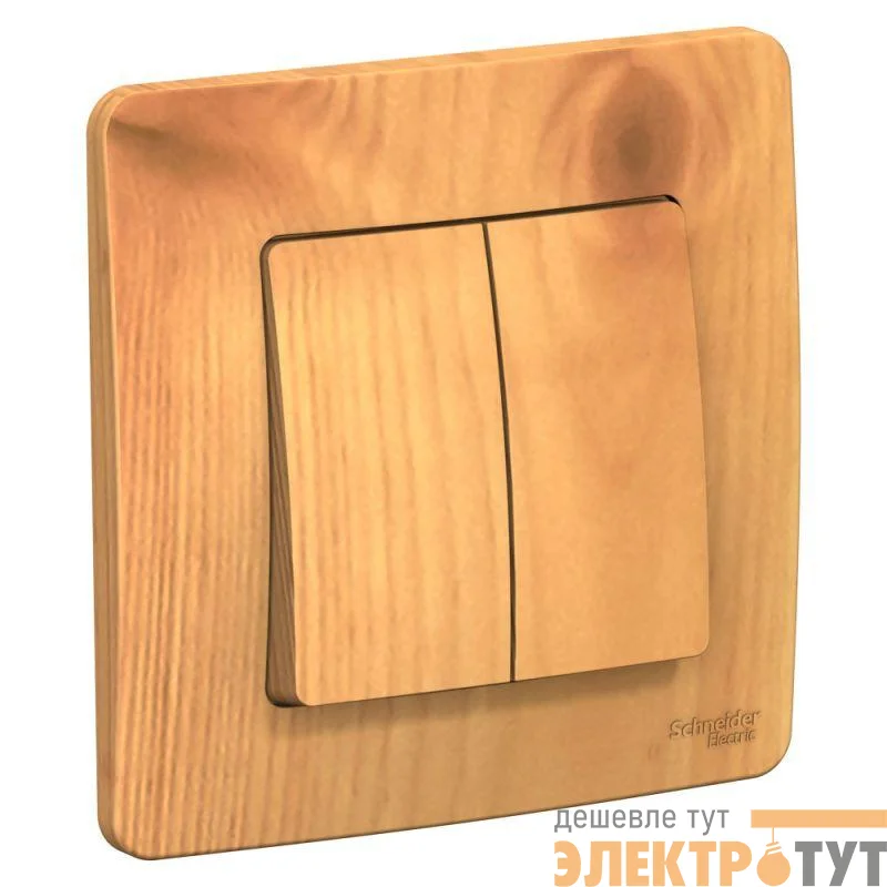 Выключатель 2-кл. СП Blanca 10А IP20 (сх. 5) 250В ясень SE BLNVS010505