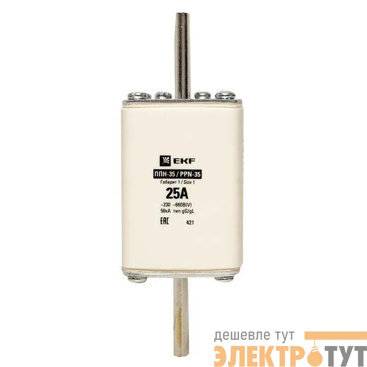 Вставка плавкая ППН-35 250/25А габарит 1 PROxima EKF fus-35/250/25