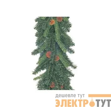 Гирлянда "Еловый шлейф с шишками" 2.75м d41см 300 веток NEON-NIGHT 307-221