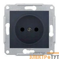 Механизм розетки 1-м СП Sedna 16А IP20 250В без заземл. без защ. шторок графит SchE SDN2900170
