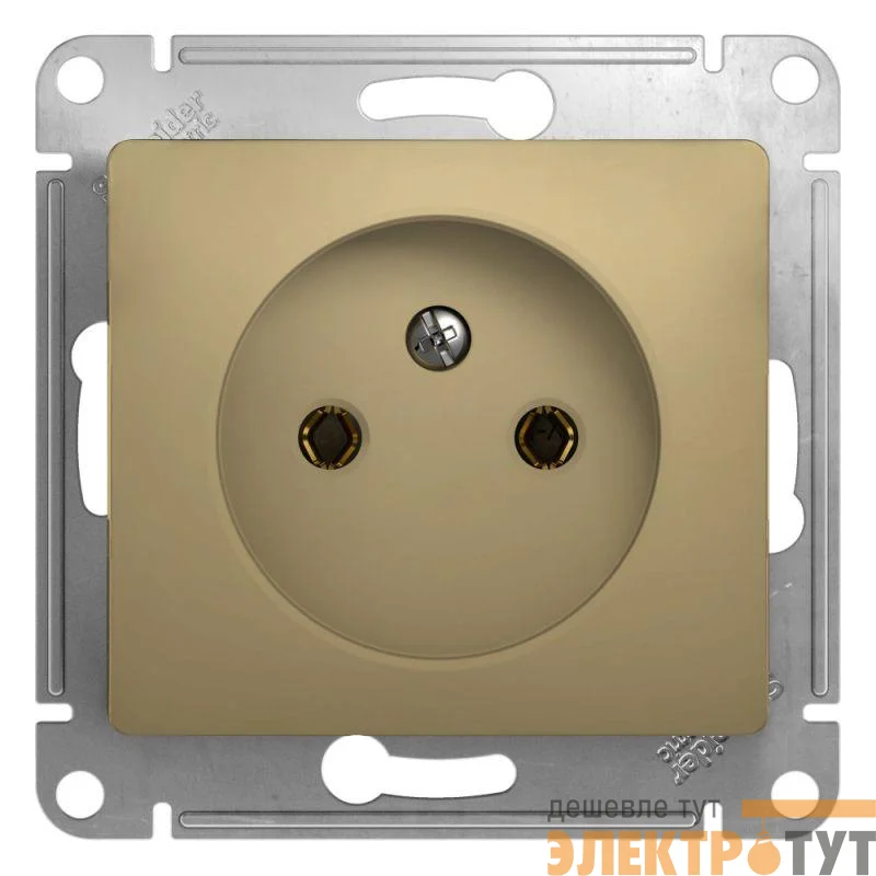 Розетка 1-м СП Glossa 16А IP20 без заземл. механизм титан SE GSL000441