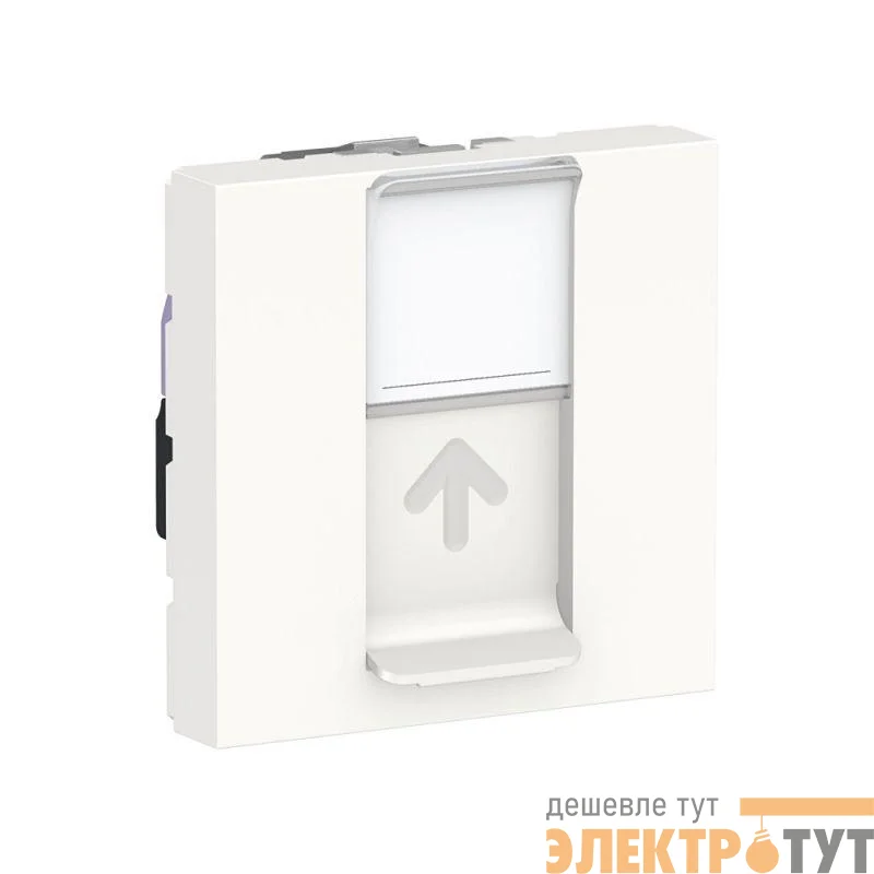 Розетка 2-мод. UNICA MODULAR одиночная + комп. RJ45 кат.6 UTP бел. SchE NU341518