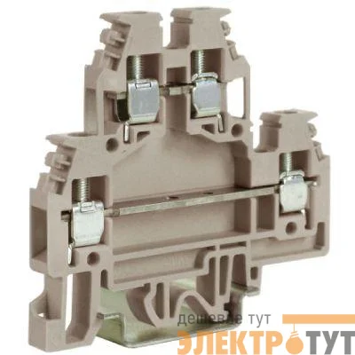 Клемма винт. DAS.4/GR 2.5кв.мм 2-х уров. сер. DKC ZDS100GR