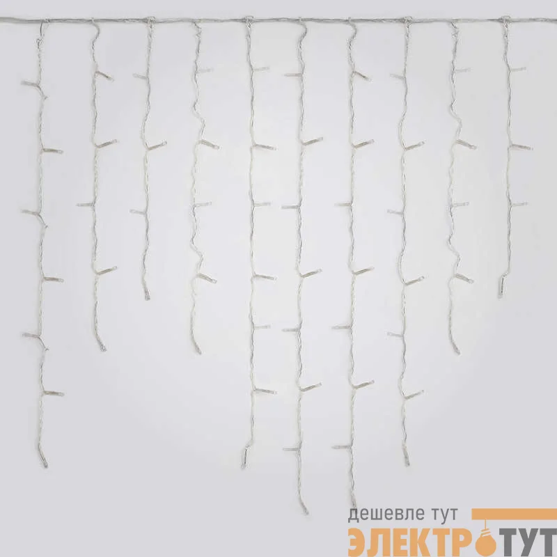 Бахрома светодиодная ULD-B1805-048/DTA WHITE IP20 1.8м с контроллером 48 светодиодов бел. провод прозр. Uniel UL-00005275