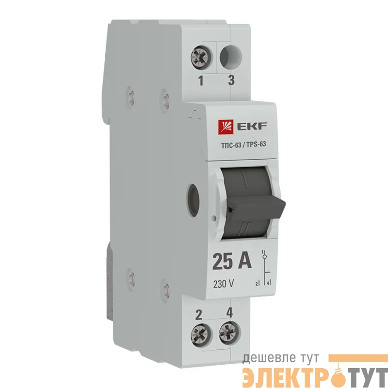Переключатель трехпозиционный ТПС-63 1P 25А PROxima EKF TPS125