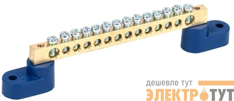 Шина нулевая ШНИ 6х9-14 У2-С на 2х угл. изол. IEK YNN10-69-14C2-K07