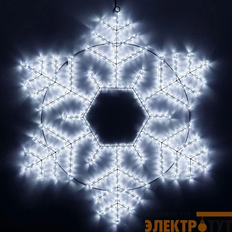 Фигура ARD-SNOWFLAKE-M10-1000x900-504LED White (230В 31Вт) (IP65) Ardecoled 034258