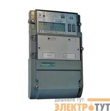 Счетчик "Меркурий" 234 ARTM-02 PBR.G 3ф 5-100А 1.0/2.0 класс точн.; многотариф. оптопорт RS485 GSM ЖКИ винт. Моск. вр. Инкотекс М0000047250