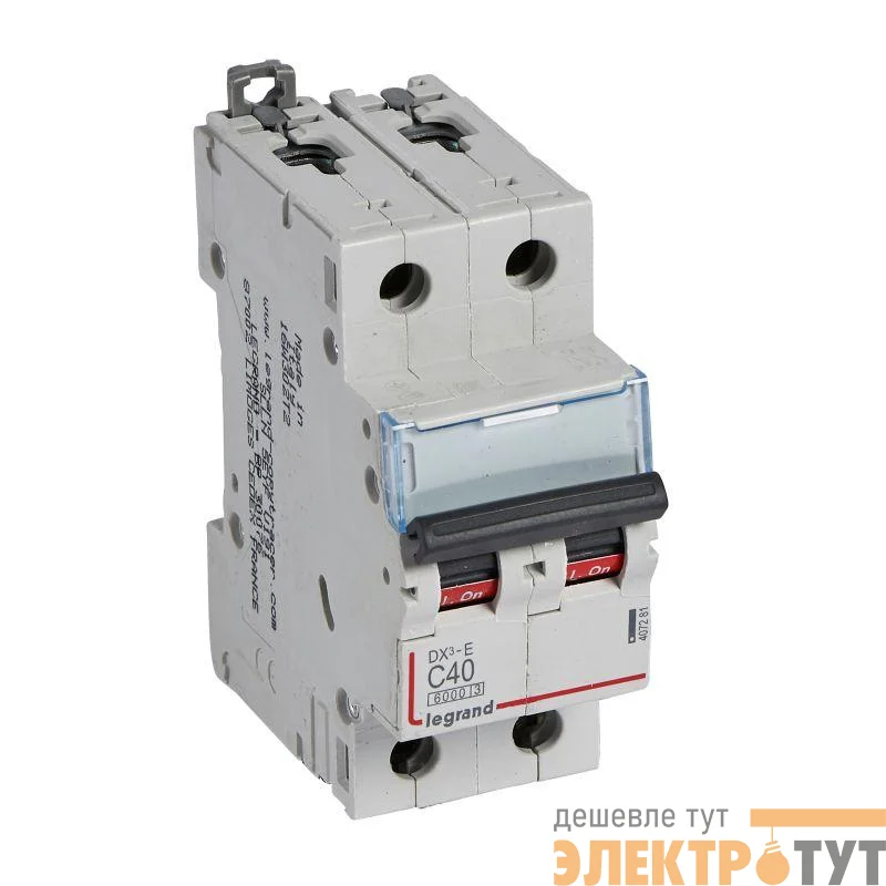 Выключатель автоматический модульный 2п C 40А 6кА DX3-E 6000 2мод. 230/400В Leg 407281