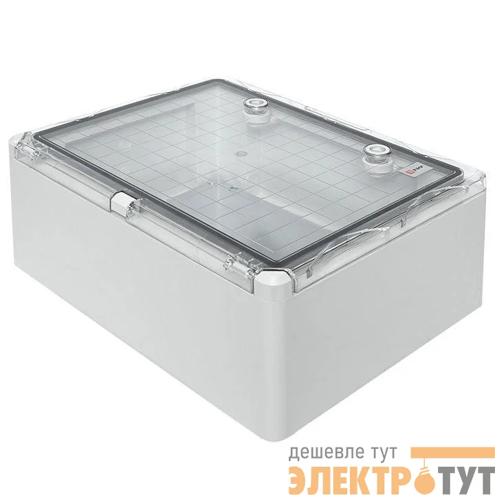 Бокс пластиковый с монтажной платой 400х300х170 IP65 прозр. дверь PROxima EKF PBT65MP003