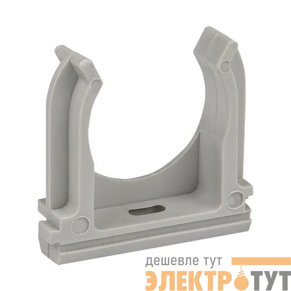 Держатель для труб (клипса) d40мм сер. (уп.30шт) Plast EKF derj-z-40n