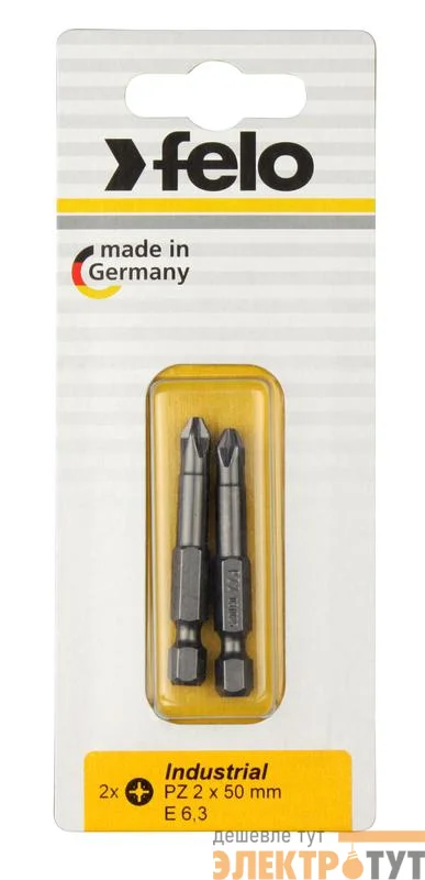 Бита крестовая Industrial PZ 2х50 (блист.2шт) FELO 03102536