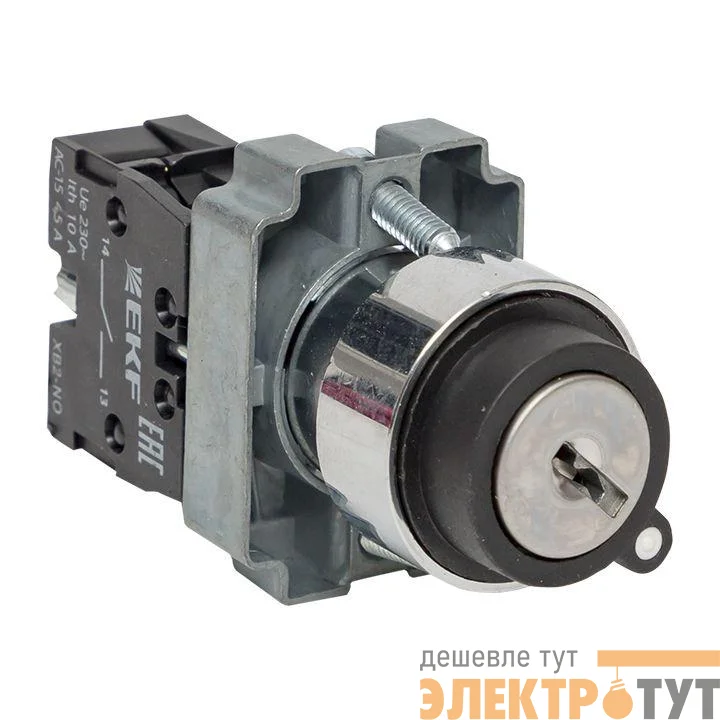 Переключатель BG61 2P с замком (возврат.) EKF xb2-bg61