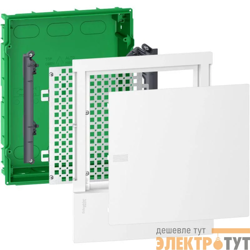 Щит мультимедийный RESI9 MP(MINI PRAGMA) IT встраив. с бел. дверью 2 ряда по 12 мод. IP40 IK07 SchE MIP212FU