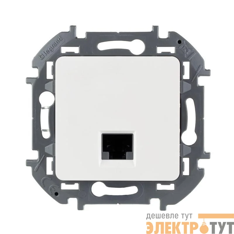 Розетка компьютерная Inspiria RJ45 кат.5E UTP бел. Leg 673825