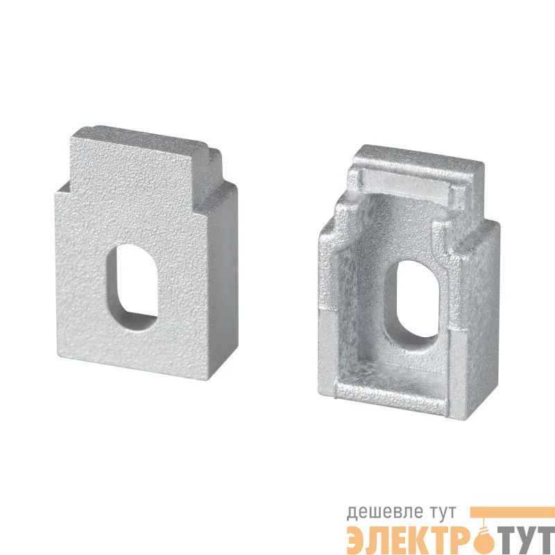 Заглушка WALL-FANTOM-BENT-W10-SIDE с отверстием пластик (комплект) Arlight 043883