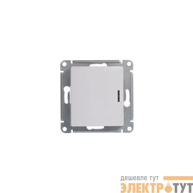 Переключатель проходной 1-кл. СП Glossa 10А IP20 (сх. 6а) 10AX с подсветкой механизм бел. SE GSL000163