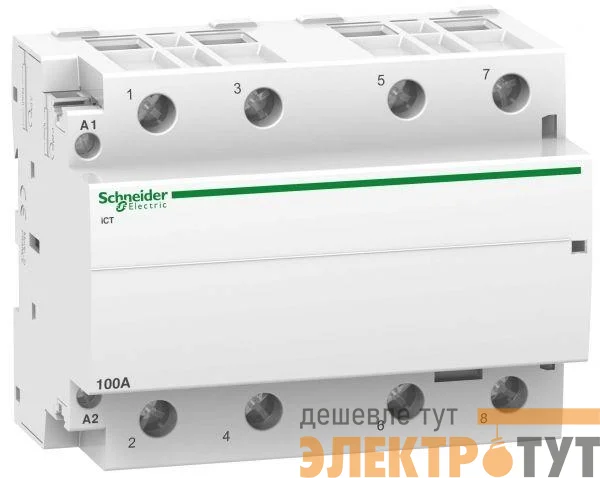 Контактор модульный Acti9 iCT100A 4НО 220/240В AC SchE A9C20884