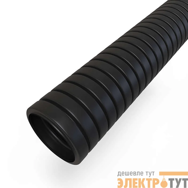 Труба гофрированная ПНД d50мм с зондом черн. (уп.15м) Rexant 28-0050-3