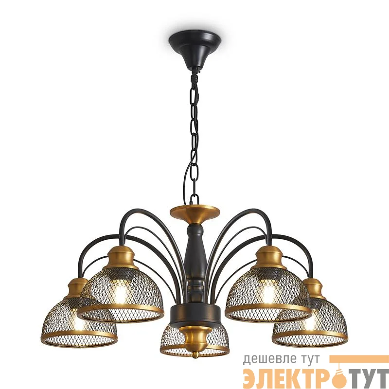 Светильник Caz 5х60Вт E27 IP20 подвесной Freya FR5527PL-05BBZ