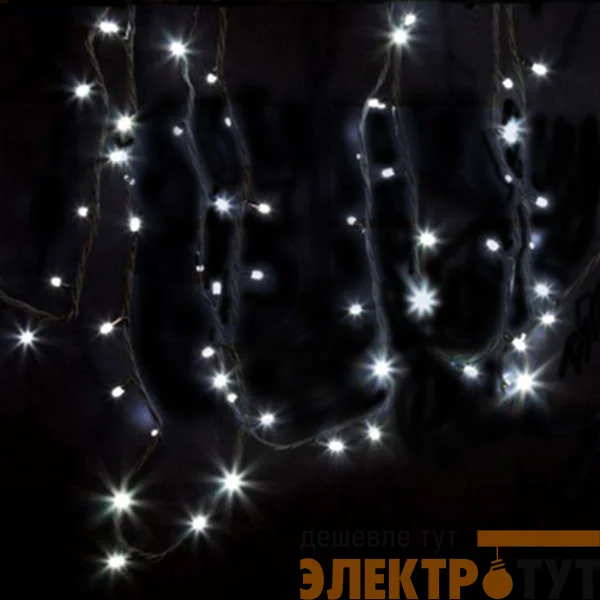 Гирлянда "ДЮРАПЛЕЙ" 12м 120LED 8Вт 220В IP54 черн. провод; бел. NEON-NIGHT 315-135
