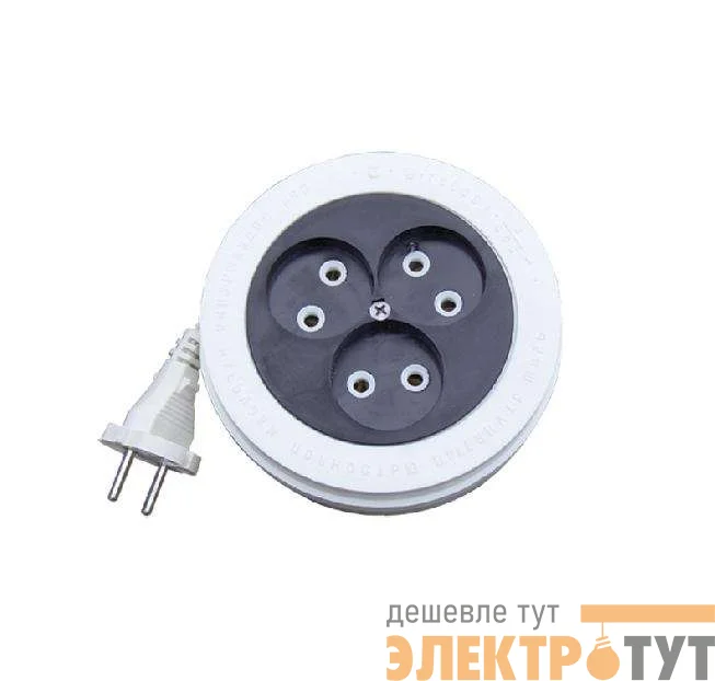 Удлинитель-рулетка 3х5м без заземл. 6А IP20 У6-004 ШВВП 2х0.75 UNIVersal 9634578