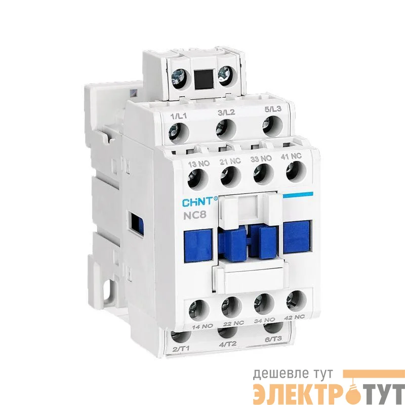 Контактор NC8-12/W 3п 12А кат. 24-60В AC/DC 1НО+1НЗ (R) CHINT 572276