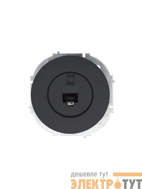 Розетка компьютерная СП OSEN RJ45 кат.6 механизм черн. бархат LEZARD 743-4288-140