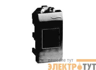 Розетка компьютерная 1-м СП Brava 1мод. RJ45 5E черн. DKC 77646N