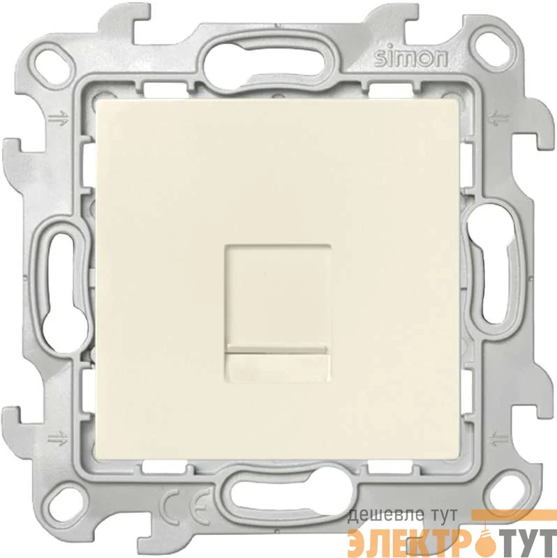 Розетка компьютерная СП Simon 24 RJ45 кат.5E UTP IP20 механизм сл. кость Simon 2410598-031